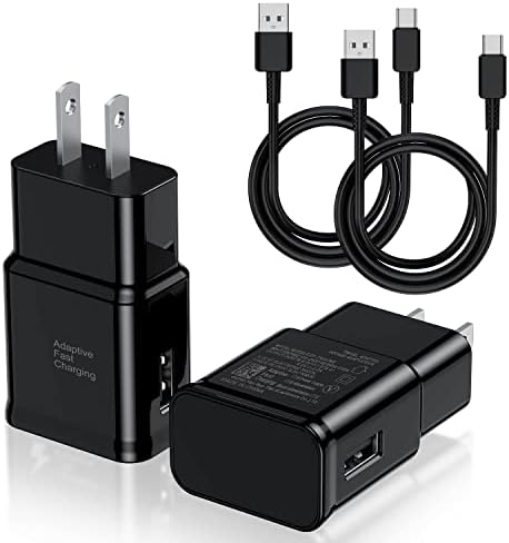 Ultra-Fast Type C Charger Duo: 2-Pack USB-C Wall Charger Blocks with 3 ft Charge Cables for Rapid Power Supply to Samsung Galaxy S8/S9/S10 Series, Note 8/9/10, Google Pixel 3 and More – Optimal Performance and Versatility for Android Devices