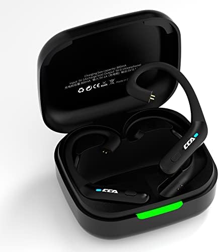 CCA BTX Bluetooth 5.2 IEM Adapter – Wireless Freedom with Waterproof Ear Hooks, Long-Lasting Battery Life, and Mic for Enhanced Audio Compatibility with KZ ZS10 PRO, ZSN Pro X, AS16, and More