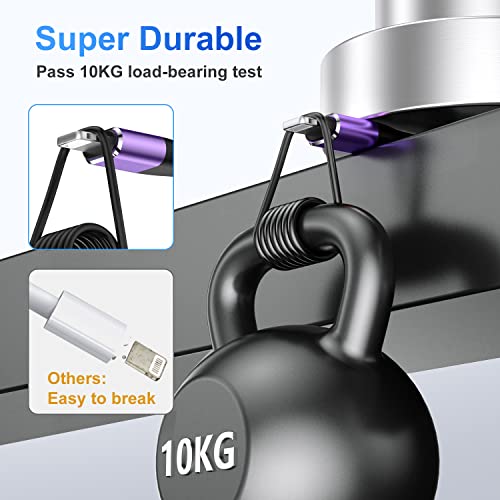 Ultimate i Phone Charger Cord Set – 4 Pack (1.5/3/6/6 FT) | MFi Certified Lightning Cables for Fast Charging | Compatible with i Phone 13, 12 Pro Max, Mini, 11 Pro, XS, XR, X, 8, 7 Plus, 6 s, 6 SE (2020), i Pad, i Pod | Durable Nylon Braided Design for Tangle-Free Convenience | Elevate Your Charging Experience with Enhanced Compatibility and Speed