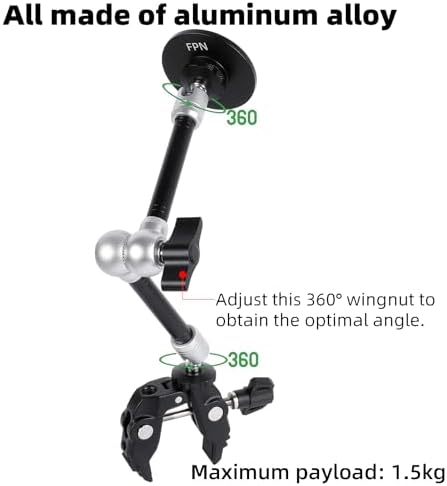 Ultimate All-Metal Magnetic Phone Holder with 10″ Adjustable Arm & Super Clamp – Premium Rear View Mirror Mount for i Phone 16/15/14/13/12 Series – Unmatched Stability & Easy Installation for Cars, Trucks, and Handlebars – Elevate Your Hands-Free Experience