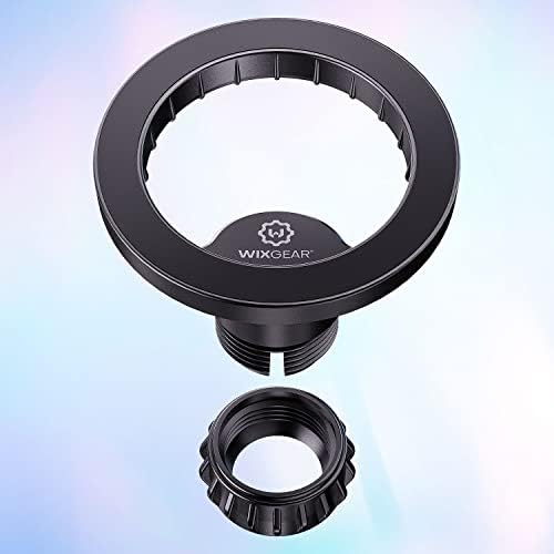 Wix Gear Mount Base for Mag Safe i Phone 14/13/12 – Universal 17 mm Joint Ball Phone Holder for Cars, Versatile Dashboard, Vent & Windshield Mount with Durable Metal Plate – Superior Compatibility & Enhanced Stability for Safe Driving