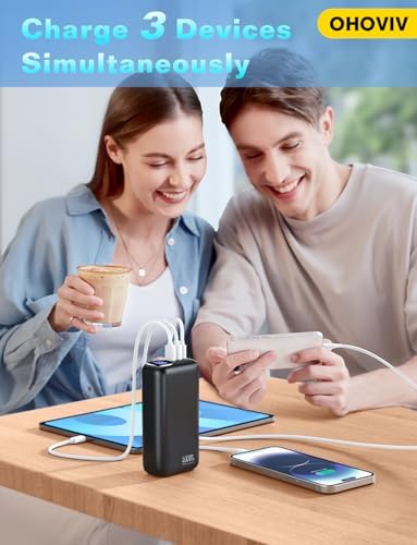 Massive 50000 m Ah Portable Power Bank with 22.5 W Fast Charging – Lightweight USB-C External Battery Pack with LED Display for i Phone 16/15/14/13 Pro, Android, and Samsung Galaxy – Ultimate Travel Companion for Non-Stop Charging