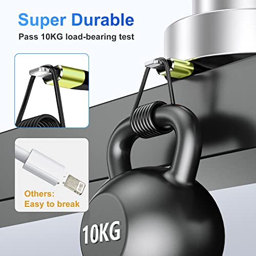 Ultimate i Phone Charger Cord Set – 4 Pack (1.5/3/6/6 FT) | MFi Certified Lightning Cables for Fast Charging | Compatible with i Phone 13, 12 Pro Max, Mini, 11 Pro, XS, XR, X, 8, 7 Plus, 6 s, 6 SE (2020), i Pad, i Pod | Durable Nylon Braided Design for Tangle-Free Convenience | Elevate Your Charging Experience with Enhanced Compatibility and Speed