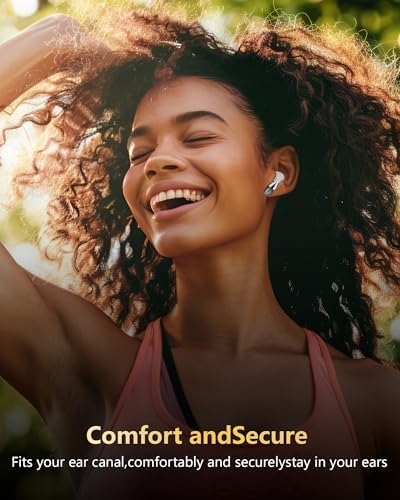 Discover Premium Bluetooth 5.3 Wireless Earbuds – 40 Hours of Playtime, IPX7 Waterproof for Active Lifestyles, High-Fidelity Sound with Built-in Microphone for Effortless Calling – Stylish White Finish for Ultimate Comfort and Versatility