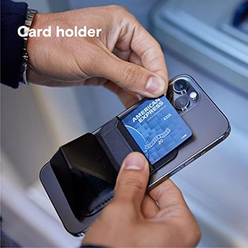 MOFT MagSafe Wallet for iPhone 16/15/14/13/12 Series, Strong Magnetic Phone Card Holder Fit 2 Cards & 3 Viewing Angles & Stain-Resistant Vegan Leather Phone Stand, Windy Blue – Enhanced Compatibility and Speed