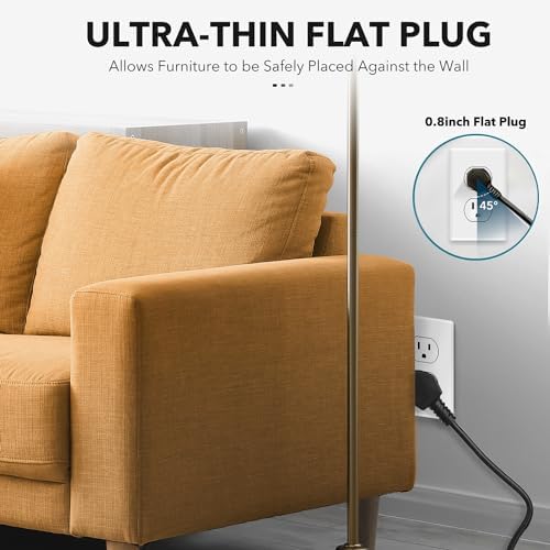 Elevate Your Charging Game with the Clear Power 2-Outlet Power Strip – 6 ft Flat Plug Power Station Featuring 3 USB Ports (1 USB-C) for Rapid Device Charging, Ideal for Home, Office & Travel, Durable & Compact Design, White, Model DC3 S-1102-DC
