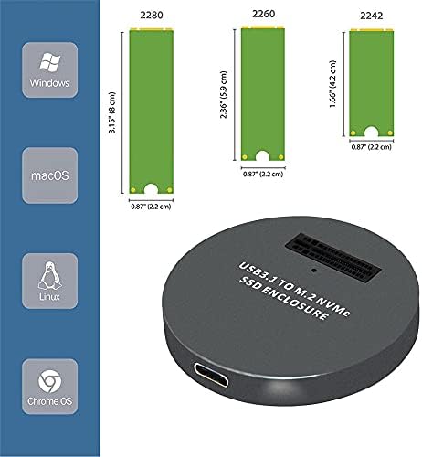 xiwai USB 3.1 USB-C to NVMe M-Key M.2 SSD External Converter Adapter – Vertical Design for Fast Data Transfers & Universal Compatibility – Ideal for Gamers and Creators