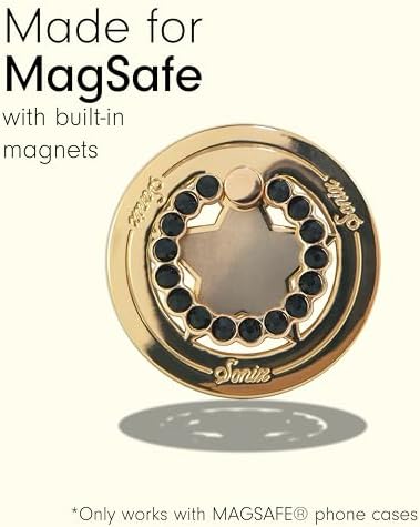 Elevate Your i Phone Experience with the Sonix Magnetic Phone Grip – Stylish Rhinestone Ring Holder for i Phone 12, 13, 14, 15 Series – Effortless 360° Rotation and Secure Mag Safe Compatibility – Sleek Silver/Clear Design for Ultimate Functionality and Fashion