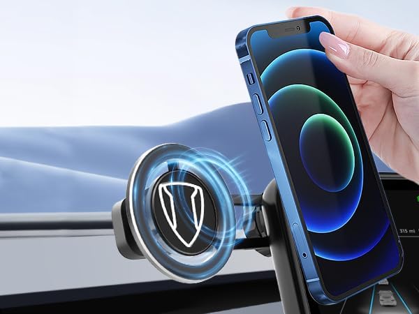 Experience Unmatched Convenience with the Topfit Tesla Wireless Charging Phone Mount – Magnetic Holder for Model Y (Juniper) & Model 3 (Highland), Perfectly Engineered for Seamless Smartphone Access and Rapid Charging. Elevate Your Drive with Effortless Installation and a Sleek Design That Complements Your Tesla’s Aesthetic While Ensuring a Secure Grip on Your Device. Enjoy Hands-Free Navigation and Calls, Enhanced Safety, and Eliminate Cord Clutter with this Durable, High-Quality Accessory. Ideal for Tech-Savvy Tesla Owners Seeking Functionality and Style in One Innovative Solution.
