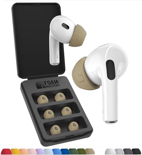 Transform Your Air Pods Pro with Foam Masters Ultra-Premium Memory Foam Ear Tips | 3 Pairs in Black Magic Ver 6.0 | Unmatched Comfort & Secure Fit | Advanced Noise Cancellation for Enhanced Audio | Replacement Ear Buds S/M/L for Tailored Listening Experience | Elevate Your Sound Quality and Enjoy All-Day Wearability with Ergonomic Design