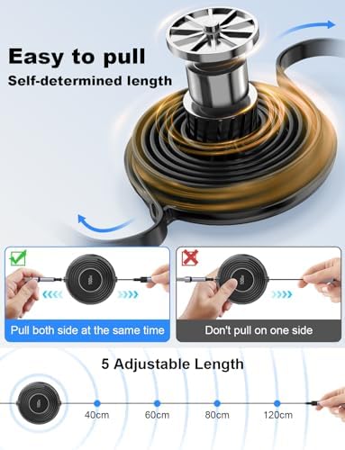 Versatile 3-in-1 Retractable Charging Cable for Ultimate Device Compatibility – 100 W Fast Charging USB-C, Lightning, and Micro USB for i Phone 16/15/14 Pro Max, Samsung Galaxy, Kindle – Portable Travel Charger with Sleek Black Design for Effortless Power on the Go