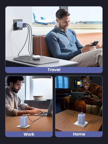 UGREEN 65 W Ga N USB-C Charger Block – Genshin Impact Limited Edition | Triple-Port Fast Charging Adapter for Mac Book Pro, Dell XPS, i Phone 15/16, i Pad Pro, Galaxy S25 | Compact Power Hub for Gamers and Professionals