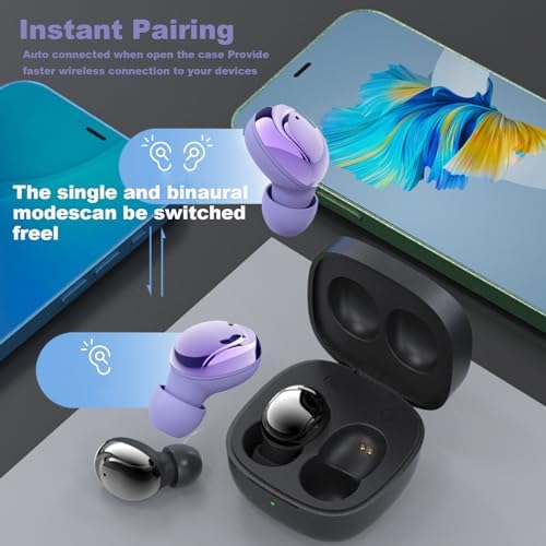 Invisible Mini Bluetooth Earbuds for Small Ears – Ultra-Discreet Silver Wireless Earphones with Comfort-First Design – Enjoy Superior Sound Quality, Seamless Connectivity, and All-Day Battery Life for Work and Leisure – Perfect Fit for Music Lovers on the Go