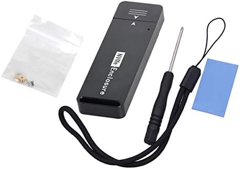 High-Speed Cablecc USB 3.1 Gen2 NVMe M-Key SSD External Enclosure – 10 Gbps Data Transfer for 2230/2242 mm Drives, Tool-Free Setup & Durable Aluminum Design for Optimal Cooling and Portability