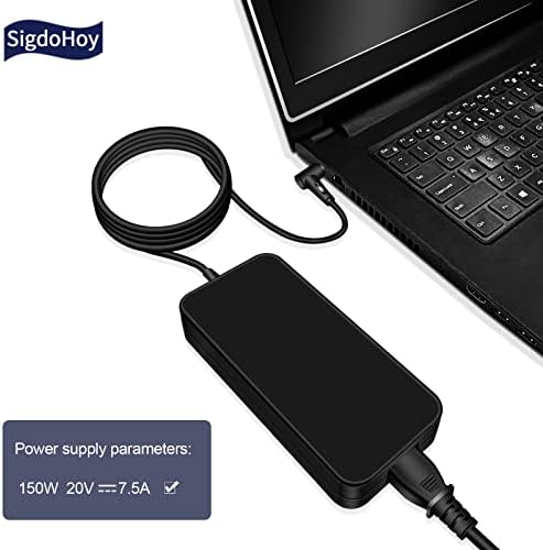 150 W TUF Gaming Laptop Charger for Asus TUF A15/A17 & ROG Strix G531/G731 – High-Efficiency Power Supply with Fast Charging Capability, Compatible with Zenbook Pro 14 Duo and More, Model ADP-150 CH B – Versatile 20 V 7.5 A Output, Includes AC Power Cord, Ideal for Gaming and Professional Use