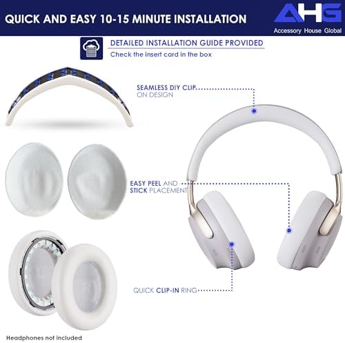 Upgrade Your Bose Quiet Comfort Ultra Wireless Headphones with Premium QC Ultra Replacement Ear Pad and Headband Cushion Kit – Effortless DIY Installation for Ultimate Comfort and Enhanced Sound Quality in Elegant Black Finish