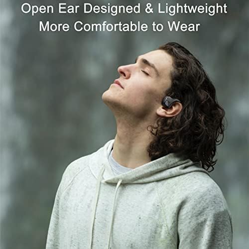 Revolutionary Open-Ear Bone Conduction Headphones for Active Lifestyles – Waterproof Wireless Sport Earbuds with Sweatproof Design and Built-in Microphone for Ultimate Comfort and Safety During Workouts – Trendy Green Color with Universal Device Compatibility