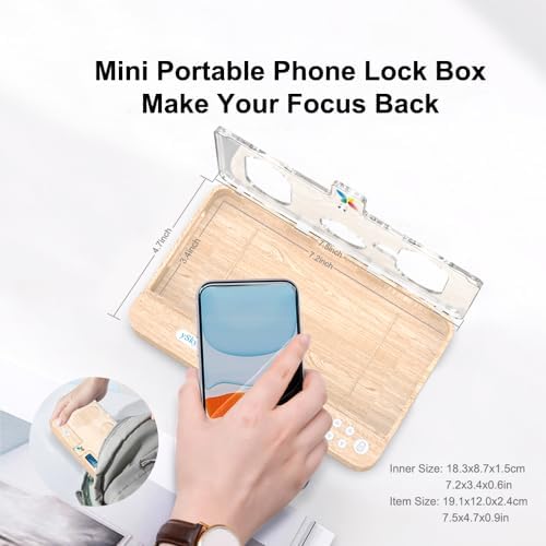 Portable Smart Auto Phone Timer Lock Box for iPhone and Android Phones, Self-Control Timer Locker to Help Kids,Students, Adults Focus Back,Prevent Excessive Games, Mobile Phone Addiction(White) – Enhanced Compatibility and Speed