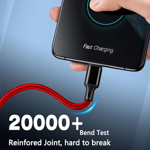 High-Speed 10 FT USB C to USB C Charger Cable – Durable Nylon Braided 3-Pack for Rapid 60 W Charging – Compatible with i Phone 15/16, i Pad Pro, Mac Book, Samsung & Google Devices – Sleek Black Design for Ultimate Flexibility and Reliability