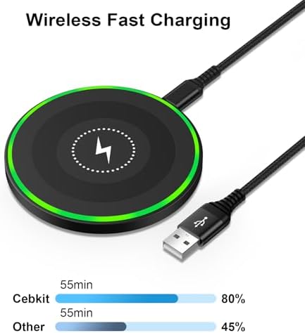 Google Pixel 9 A Wireless Fast Charging Pad – 15 W Charger Compatible with Google Pixel 9, 8, 7 Pro XL & Samsung Galaxy S25, S24 Ultra – Sleek Design with Intelligent Charging for Home & Travel Use – Non-Slip Surface for Secure Charging
