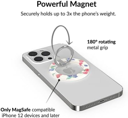 Transform Your i Phone 16, 15, 14, 13, 12 with VELVET CAVIAR’s Amethyst Purple Leopard Mag Safe-Compatible Grip – Stylish Magnetic Ring Holder & Adjustable Stand for Effortless Hands-Free Viewing, Secure Texting, and Enhanced Usability – Elevate Your Mobile Experience with Durable, Lightweight, and Customizable Accessory