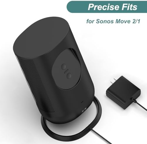 Kissmart Ultra-Fast Charging Dock for Sonos Move Gen 1 & 2 Speakers – High-Efficiency Replacement Adapter with Optimal Compatibility and Chic Aesthetic for Superior Sound Performance – Effortless Power Station for Audiophiles and Home Entertainers