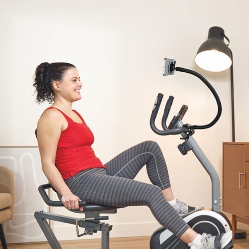 Magnetic Gooseneck Phone Holder for Mic Stand/Music Stand/Treadmill/Spin Bike,19.7″ / 50 cm Long Gooseneck Arm Super Crab Clamp iPhone Mount,Compatible with iPhone 12/13/14/15/16 Android Cellphone – Enhanced Compatibility and Speed