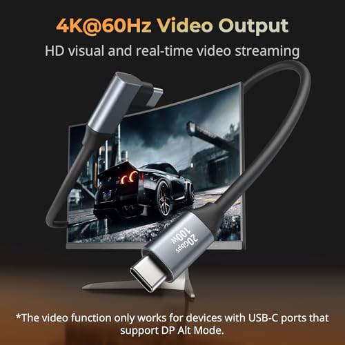 Experience Unmatched Speed and Convenience with SMALLRIG 90-Degree USB C to USB C Coiled Data Cable – 20 Gbps Data Transfer & PD 100 W Fast Charging, Perfect for i Phones, Laptops, and Cameras – Tidy Workspace Solution for High-Performance Connectivity