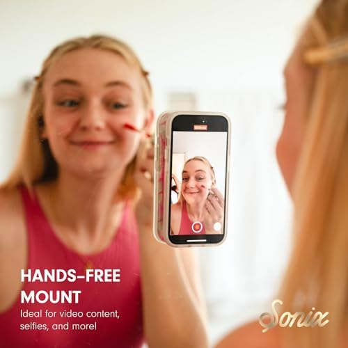 Sonix Magnetic Silicone Suction Cup Phone Mount for i Phone – Fluorescent Green Mag Safe Compatible Holder for Hands-Free Navigation and Streaming – Secure Grip, Easy Installation, and Vibrant Style for Your Vehicle Interior