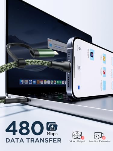 Universal 4-in-1 Multi-Device Charging Cable [2-Pack, 6.6 FT] – 60 W Fast Charging Nylon Braided Lightning & USB-C Cords for i Phone, i Pad, Samsung Galaxy, Mac Book & More – Durable & Tangle-Free Solution for Efficient Powering