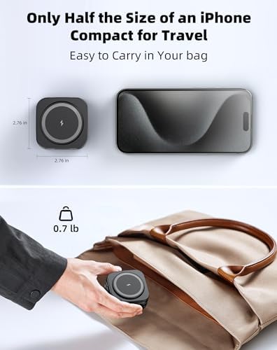 Revolutionize Your Charging Experience with AC Island 5-in-1 Portable Travel Wireless Charger – Fast 15 W Magnetic Stand for i Phone 16/15/14/13, Apple Watch & Air Pods, Includes 35 W Adapter, Ideal for On-the-Go Lifestyle and Enhanced Compatibility