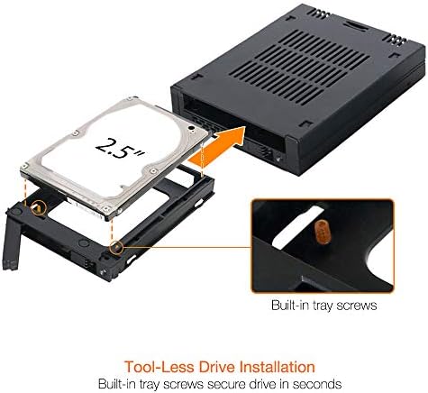 Streamline Your Data Management with ICY DOCK 2 Bay 2.5” SAS/SATA HDD/SSD Mobile Rack for 3.5” Bay | High-Speed Dual-Bay Storage Solution with Tool-less Installation and Enhanced Cooling System for Professionals