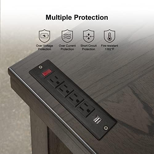 Sleek Recessed Power Strip with Dual USB Ports – Flush Mount Desktop Outlet for Effortless Power Access in Kitchen, Office, or Conference Room – Ultimate Surge Protection and Fast Charging Solution for Modern Spaces