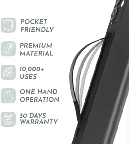 Sleek Strip Ultra-Thin Phone Grip & Kickstand – Lightweight Finger Holder for i Phone & Android – Customizable Loop Design with Dual Viewing Angles – Pocket-Friendly, Strong Adhesive, and Stylish Color Options for Enhanced Mobile Experience
