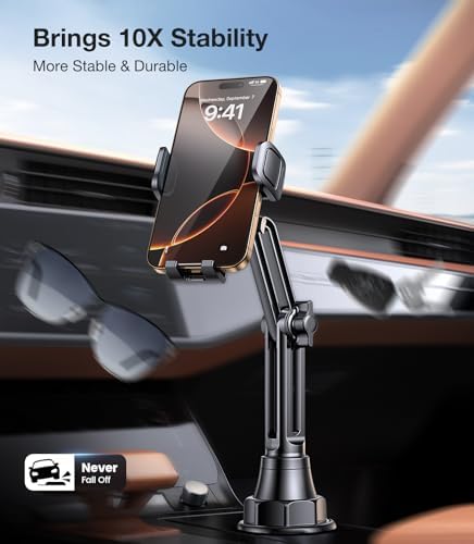 Cup Holder Cell Phone Holder for Car Mount, Car Cup Phone Holders for Your Car Phone Holder, Trucks, SUVs, Compatible with iPhone 16 15 14 13 Plus Pro Max Galaxy S24 All 4-7” Phone – Enhanced Compatibility and Speed
