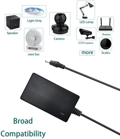 High-Performance 2 Pack 24 V DC Power Supply Adapter – 100-240 V AC to 2 A Converter for Reliable LED Strip, 3 D Printer, CCTV, and LCD Monitor Use – Compact 5.5 x 2.5 mm Connector for Enhanced Versatility and Efficiency