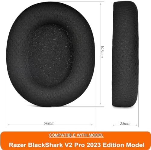 Upgrade Your Razer Black Shark V2 Pro 2023 Edition Gaming Headset with Premium Defean Ear Cushions – Unmatched Comfort and Sound Isolation for Extended Gaming Sessions – Perfect Fit for 2023 Model – Transform Your Audio Experience Today