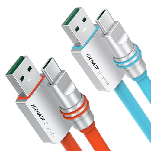 Hichain Premium 4 ft Purple USB A to USB C Charger Cables – Dual Pack for 100 W Fast Charging, Waterproof & Robust Build for Optimal Data Transfer – Ideal for Samsung Galaxy, Google Pixel & PS5 – Stylish Charging Solution to Enhance Your Tech Experience