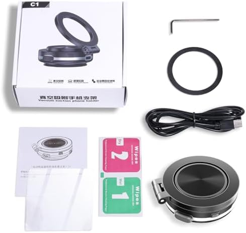 Revolutionize Your Driving with the AICase Magnetic Phone Holder – 360° Rotatable Electric Suction Cup Mount for i Phone & Android, Mag Safe Compatible with Adhesive Pad for Uneven Surfaces – Ultimate Stability & Hands-Free Convenience