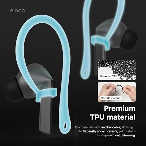 Ergonomic Anti-Slip Ear Hooks for Samsung Galaxy Buds 3 & 3 Pro – elago’s Premium Comfort Enhancements for Secure Audio Enjoyment (White)