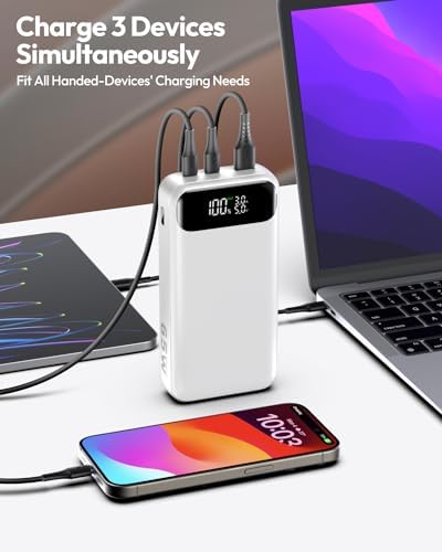 ADDTOP 20000 m Ah 65 W Portable Charger – Ultimate Fast Charging Power Bank with 3 USB Outputs for Laptops & Smartphones, Compatible with Mac Book, HP, Dell, i Phone 12-16, Samsung, Steam Deck – Lightweight & Reliable External Battery Pack for On-the-Go Power Solutions
