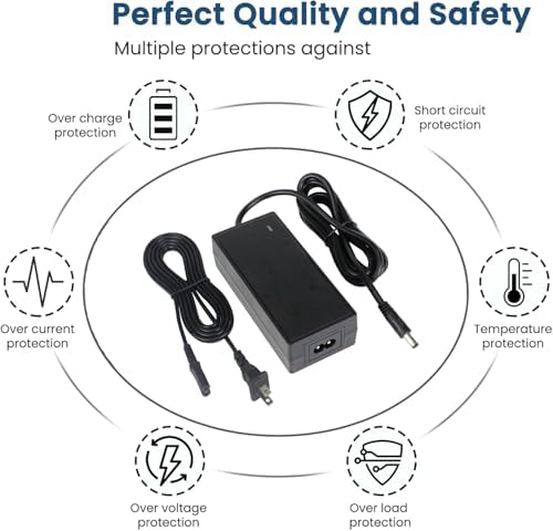 Reliable 12 V 60 W Power Supply Adapter with 6.5 ft Cable – Optimized for Neewer 600 & 960 LED Lights and Max Ring Light – Ultimate Circuit Protection for Consistent Professional Lighting Performance