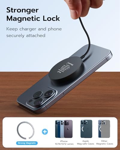 Revolutionize Your Charging Experience with the New Q 15 W Magnetic Wireless Charging Pad – Dual Pack for i Phone 16/15/14/13/12 Series, Mag-Safe Compatible, Fast & Secure Charging, Sleek Design with Safety Features