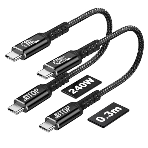 Ultra-Fast 80 Gbps USB-C Charging Cable – 1.5 FT Thunderbolt 5/4/3 Compatible – 240 W Power Delivery for i Phone 16/Pro/Plus/Pro Max & Samsung Galaxy – Dual 8 K/Single 16 K Video Output for Maximum Performance – Unmatched Speed & Durability for Tech Enthusiasts