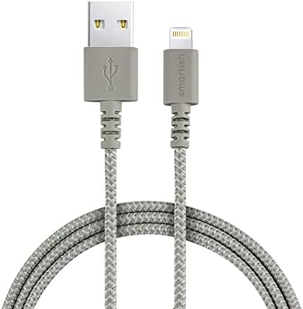 Smartish Crown Joule USB-C Charger – 6 ft Fast Charging Cable for i Phone 16 & 15 – 100 W Power Delivery – Nylon Fabric-Wrapped Cord for Android, Pixel, Galaxy, Mac Book Pro – Versatile Black Charging Solution for Instant Power-ups and Enhanced Durability