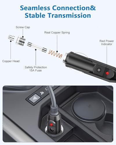 Ultimate Starlink Mini Car Charger – 100 W USB C to DC Power Cable – 10 ft Durable Cigarette Lighter Charging Cord – High-Speed Compatibility for Seamless Device Powering on the Go – 18 AWG Enhanced Performance