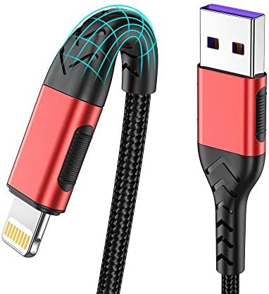 Ultimate 10 FT Apple MFi Certified i Phone Charger Cable – Fast Charging 3 Pack USB A Cable, Extra-Long, Durable Design for i Phone XS Max/XS/XR/X/8/7/6 S/6/Plus/SE/i Pad – Enhanced Compatibility, Flexibility, and Reliability in Striking Red