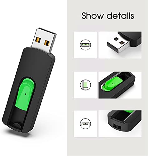 Vibrant 5-Pack Aiibe 128 GB USB Flash Drives – Colorful Memory Sticks for Effortless Data Storage and Transfer | Reliable USB 2.0 Compatibility for Students and Professionals | Perfect Portable Solution for Secure File Management