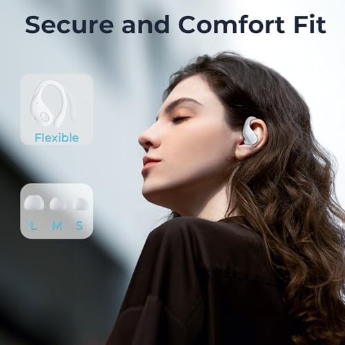 90-Hour Bluetooth Wireless Earbuds – Sweatproof Sport Earphones with Secure Earhook & LED Display Charging Case – Unmatched Sound Quality for Active Lifestyles – Ideal for Intense Workouts & Outdoor Adventures Compatible with i OS & Android Devices