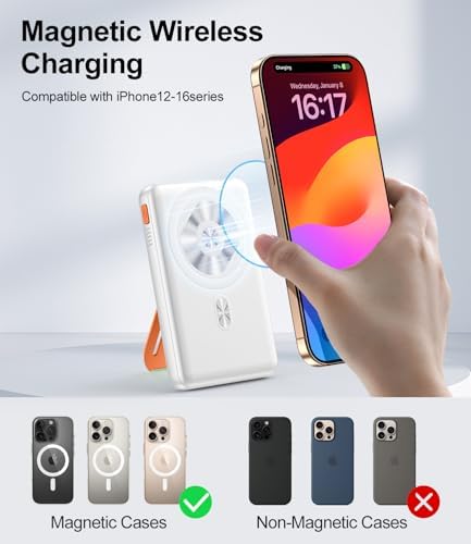 Revolutionary Magnetic Power Bank 10000 m Ah with Active Cooling Fan – Foldable Wireless Charger for i Phone 16/15/14/13/12 Pro/Pro Max/Plus/Mini – High-Speed Charging Solution for Ultimate Portability and Performance